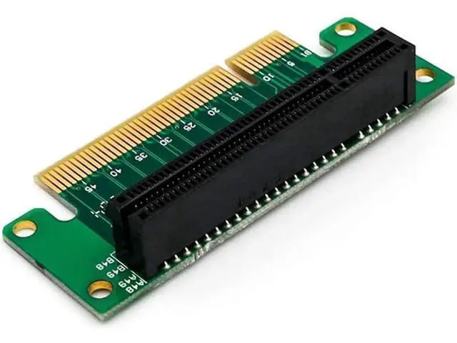 Alt view image 6 of 6 - PCI- Express 8X Riser Card 90-Degree Left-Angle Adapter Card 1U Height Computer Server PCIe Socket Adapter