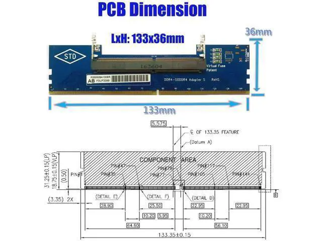 Alt view image 2 of 7 - Laptop DDR4 RAM to Desktop Adapter Card SO DIMM to DDR4 Converter