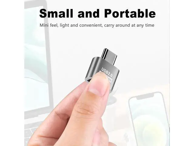 Alt view image 3 of 7 - USB C to USB Adapter 10Gbps, Type C Male to A Female Extension Adapater Support Data Transfer and Charging for Phone, Laptop, USB Keyboard 4 Pack (Silver)