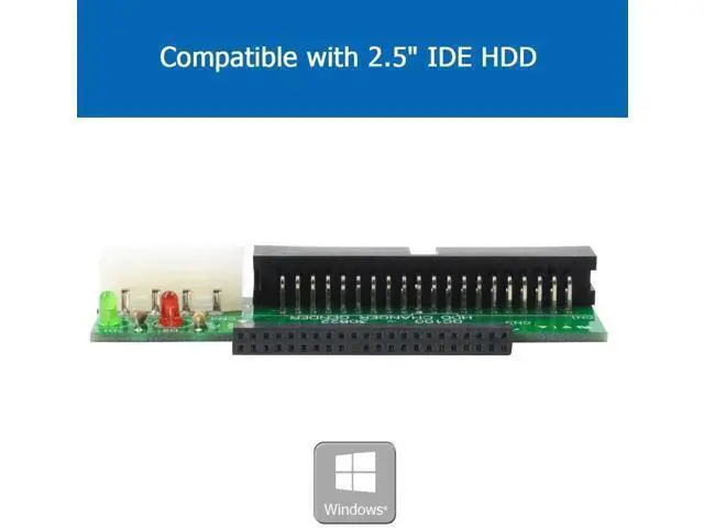 Alt view image 2 of 7 - Laptop IDE to Desktop PC Adapter, 2.5 inch 44 Pin HDD Hard Disk Drive or SSD to 40 Pin 3.5 inch PATA Port Converter Card