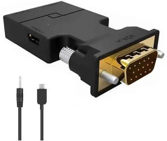 Main image of VGA to HDMI Adapter Converter with Audio,(PC VGA Source Output to TV/Monitor with HDMI Connector),FOINNEX Active Male VGA in Female HDMI 1080p Video Dongle adaptador for Computer,Laptop,Projector, TV