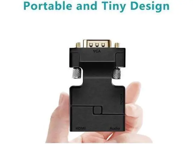 Alt view image 2 of 7 - VGA to HDMI Adapter Converter with Audio,(PC VGA Source Output to TV/Monitor with HDMI Connector),FOINNEX Active Male VGA in Female HDMI 1080p Video Dongle adaptador for Computer,Laptop,Projector, TV