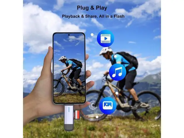 Alt view image 3 of 7 - USB 3.0 SD Card Reader, 5Gbps 2-in-1 Type-C & USB-A Dual Slot Memory Card Reader for SD/Micro SD/SDHC/SDXC/MMC/UHS-I, Compatible with iPhone 16/15, MacBook, iPad, Android, PC, Laptop, Camera