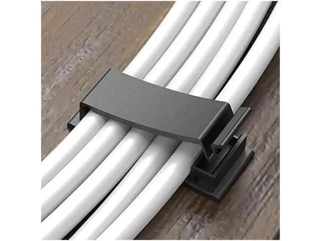 Alt view image 3 of 6 - Cable Clips with Strong Self-Adhesive, Multipurpose Wire Clamps for Cable Management and Cable Runs, TV PC Wire Holder Sticky Tidy - (20pcs)
