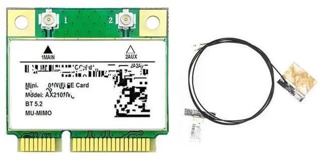 Main image of FOR AX210HMW WiFi Card+ WiFi 6E Mini PCI-E AX210 802.11Ax/Ac 2.4G/5G/6Ghz BT5.2 Adapter for Laptop