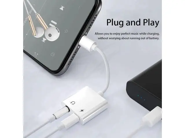 Alt view image 7 of 7 - 2 Pack Mfi Certified Lightning to 3.5 mm Headphone Jack Adapter for iphone Dongle Aux Cord 2 in 1 Charger and Aux Audio Splitter Adapter Compatible with iphone 14 13 12 11 X