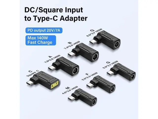 Alt view image 3 of 4 - PD 140W DC4530 to Type C Power Charging Adapter DC 4.5mm x 3.0mm Female(4.5 x 0.6mm) Input to USB C Male Connector with PD Automatic Identification Chip,for Phone,Tablet,Laptop (DC4530 M)