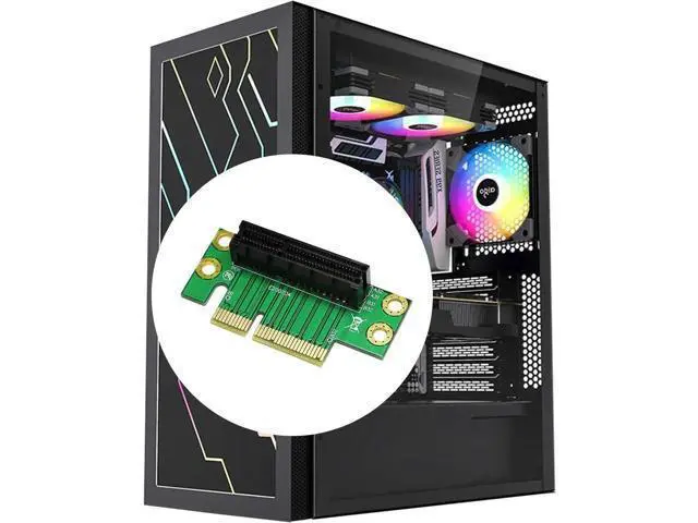Alt view image 3 of 7 - PCI- Express 4X Riser Card 90-Degree Adapter Card PCI-E 4X Extender Extension Card for 1U, Small Computer and Server Case (PCIE 4X)