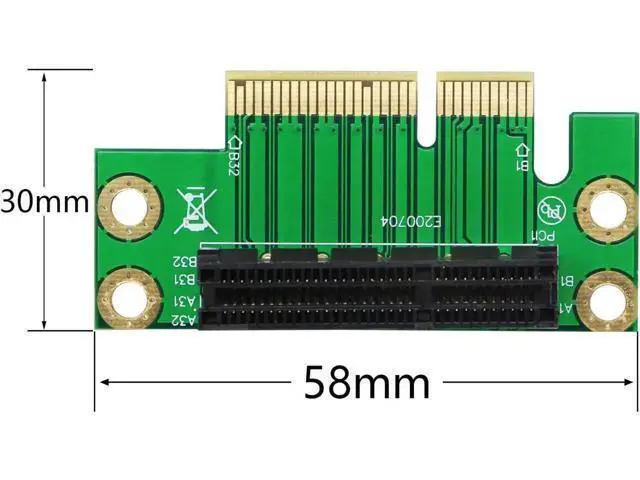 Alt view image 6 of 7 - PCI- Express 4X Riser Card 90-Degree Adapter Card PCI-E 4X Extender Extension Card for 1U, Small Computer and Server Case (PCIE 4X)