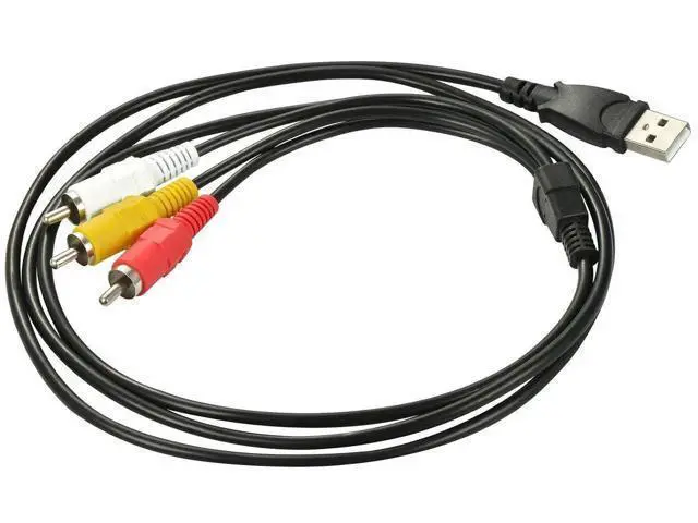 Alt view image 2 of 3 - USB to 3 RCA AV A/V TV Adapter Cord Cable forTV/Mac/PC/Video