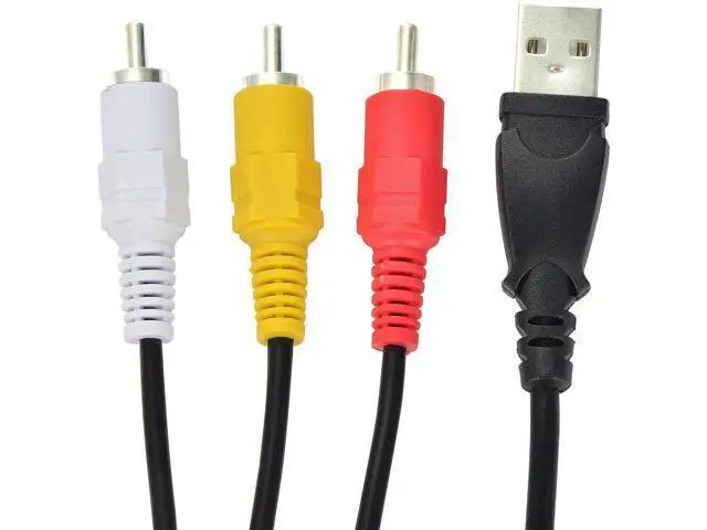 Alt view image 3 of 3 - USB to 3 RCA AV A/V TV Adapter Cord Cable forTV/Mac/PC/Video