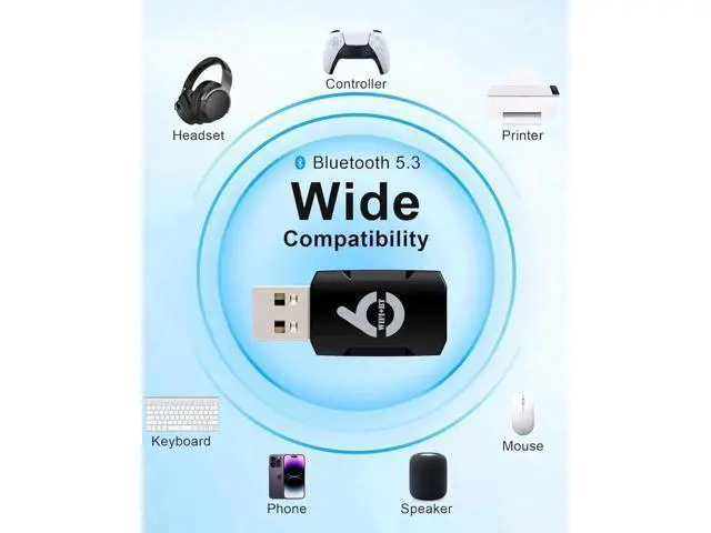 Alt view image 3 of 7 - 2-in-1 USB WiFi Adapter - WiFi Bluetooth Adapter, 900Mbps 2.4/5GHZ Dual Band WiFi and Bluetooth Adapter for PC/Laptop/Desktop, Driver Free Wpa3, WiFi 6 USB Bluetooth 5.3 Adapter, Win 10/11