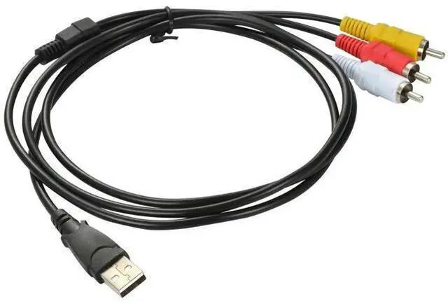 Main image of USB to 3 RCA AV A/V TV Adapter Cord Cable forTV/Mac/PC/Video