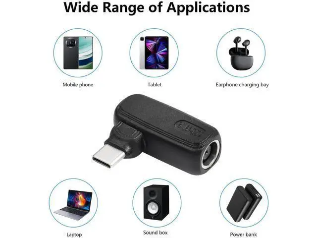 Alt view image 7 of 7 - 100W PD DC7909 to Type C Power Charging Adapter DC 7.9mm x 0.9mm Female to USB C Male Connector,Uilt-in with PD Automatic Identification Induction Chip,for Phones,Tablets,Laptops (7909 A)