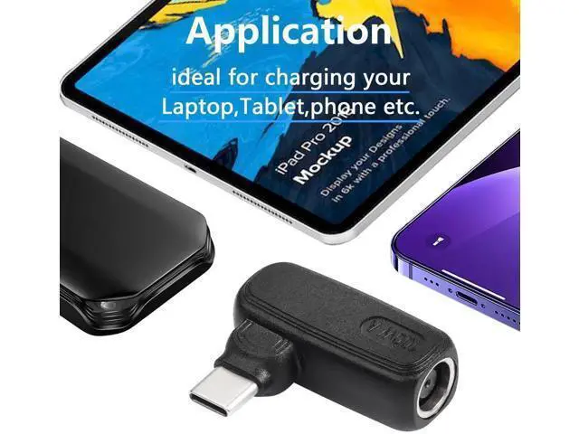 Alt view image 6 of 7 - 100W PD DC7909 to Type C Power Charging Adapter DC 7.9mm x 0.9mm Female to USB C Male Connector,Uilt-in with PD Automatic Identification Induction Chip,for Phones,Tablets,Laptops (7909 A)
