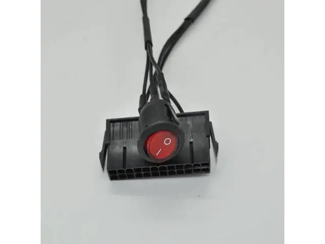 Alt view image 2 of 2 - 24 Pin Cable Switch cable 24Pin Power Supply Synchronizer ATX Mining Power Start Switch Power tester cable Computer Adaptor