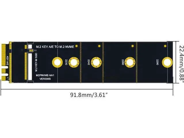 Alt view image 6 of 7 - Wireless for M.2 A/E for Key Slot to for M for Key WiFi Bluetooth-Compatible Adapter for NVMe PCI for Express M.2 Nvme Ssd Adapter Card M2 Key A-E to M2 NVME Converter Card to, 1 Piece