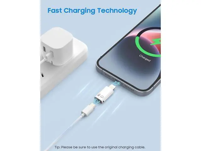 Alt view image 4 of 7 - USB C to Lightning Adapter Audio Lightning to USB C Adapter for Headphones Fits with iPhone 14/13/12/11 Pro Max/iPad/iPod/AirPods Support Charging Audio/Headphnoe and OTG Function White