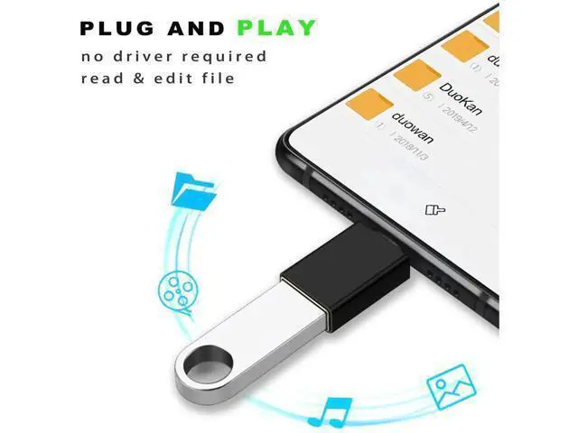 Alt view image 3 of 6 - USB C to USB 3.0 Adapter Cable 4 Pack, USB Female to USB C Male Adapter Fast Charging for Charger, USB-C to UAB A Converter for MacBook pro Laptop PC iMac iPad air and More Type c Device