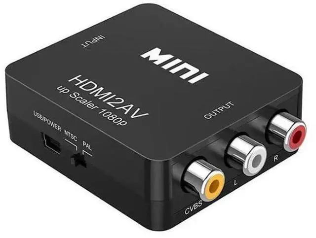 Main image of RCA to HDMI Converter, 1080P AV to HDMI RCA Composite CVBS Video Audio Converter Adapter Supporting PAL/NTSC for Xbox/PS2/Wii/SNES/N64/VHS/VCR/DVD