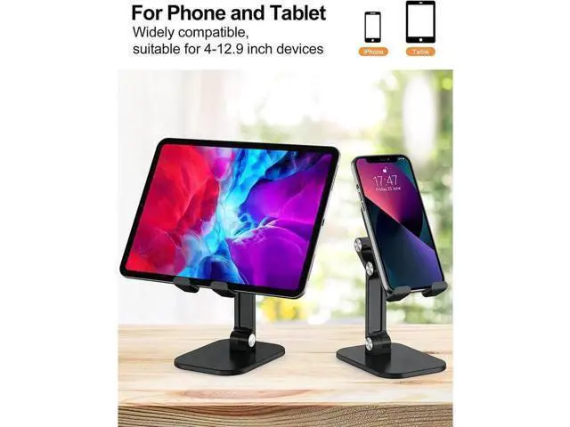 Alt view image 3 of 6 - Universal Desktop Phone Holder Stand for IPhone IPad Adjustable Tablet Foldable Table Cell Phone Desk Stand Holder For Desk(4.7"-13")Tablet Stand Holder for Galaxy Tab Fire HD Kindle