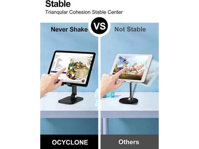 Alt view image 6 of 6 - Universal Desktop Phone Holder Stand for IPhone IPad Adjustable Tablet Foldable Table Cell Phone Desk Stand Holder For Desk(4.7"-13")Tablet Stand Holder for Galaxy Tab Fire HD Kindle