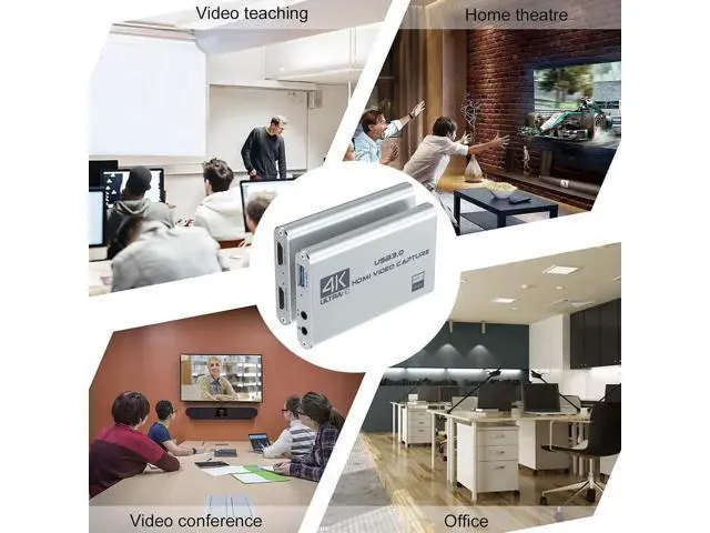 Alt view image 3 of 6 - Video Capture Card 4K 1080P 60FPS, USB 3.0 HDMI Video Capture Device, HD Game Capture Card for Streaming, Work with PS4/PS5/Xbox/PC/Mac Windows 10/11