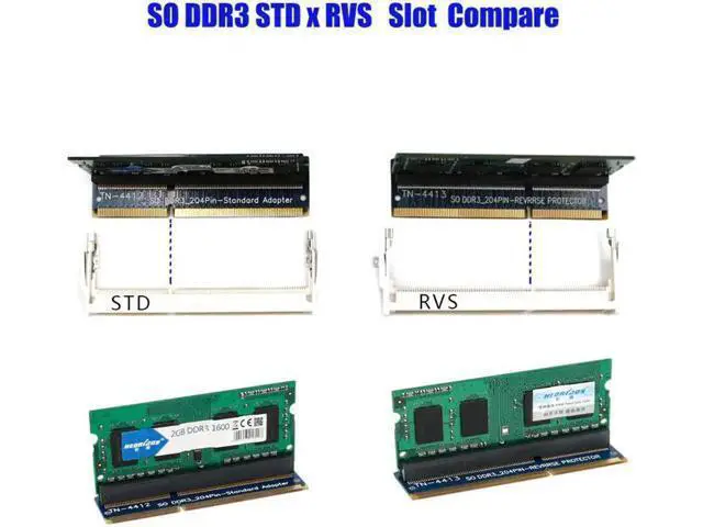 Alt view image 2 of 6 - DDR3 SO DIMM to Desktop Adapter SO DIMM DDR3 Memory RAM Adapter Card 204Pin Standard Slot Memory Tester Computer Components
