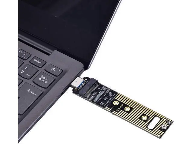 Alt view image 5 of 5 - M.2 NVME USB 3.1 Adapter,M-Key M.2 NVME to USB Card Reader USB 3.1 Gen 2 Bridge Chip with 10 Gbps High Performance, Compatible with Samsung 950/960/970 Evo/Pro or Other M.2 SSDs with PCI-E Type