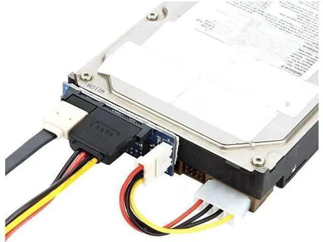 Main image of 3.5" IDE to 2.5" 3.5" SATA HDD Adapter 40Pin IDE Male to 22pin SATA SSD Card with Molex 4Pin to floppy drive power supply cable