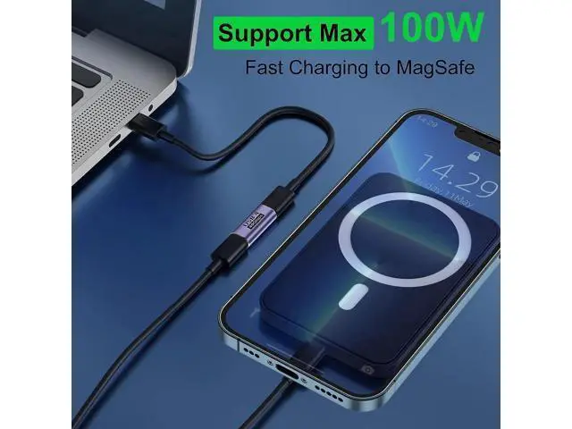 Alt view image 5 of 6 - USB C Female to Female Adapter (4 Pack) USBC Coupler with 40 Gbps PD 100W 8K 60hz Video Compatible for Thunderbolt 4/3, MacBook Pro/Air, USB-C HUB and More Type C Devices