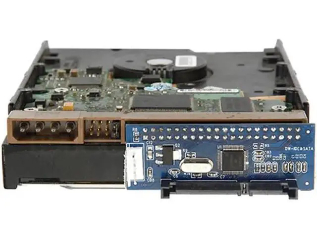 Alt view image 3 of 5 - 3.5" IDE to 2.5" 3.5" SATA HDD Adapter 40Pin IDE Male to 22pin SATA SSD Card with Molex 4Pin to floppy drive power supply cable
