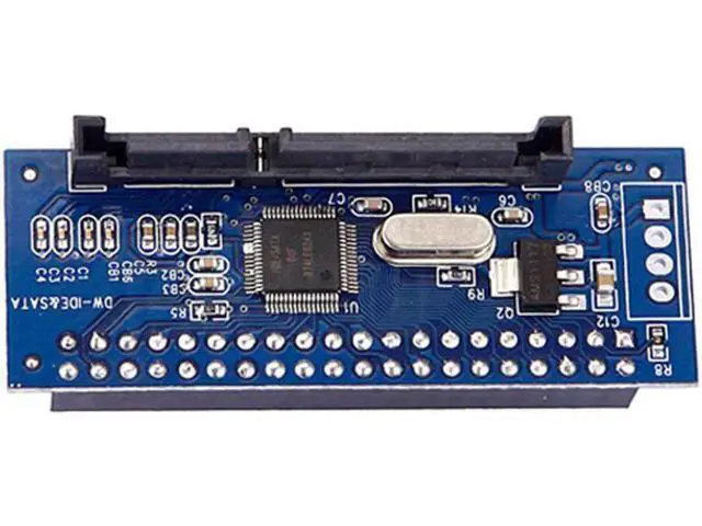 Alt view image 5 of 5 - 3.5" IDE to 2.5" 3.5" SATA HDD Adapter 40Pin IDE Male to 22pin SATA SSD Card with Molex 4Pin to floppy drive power supply cable