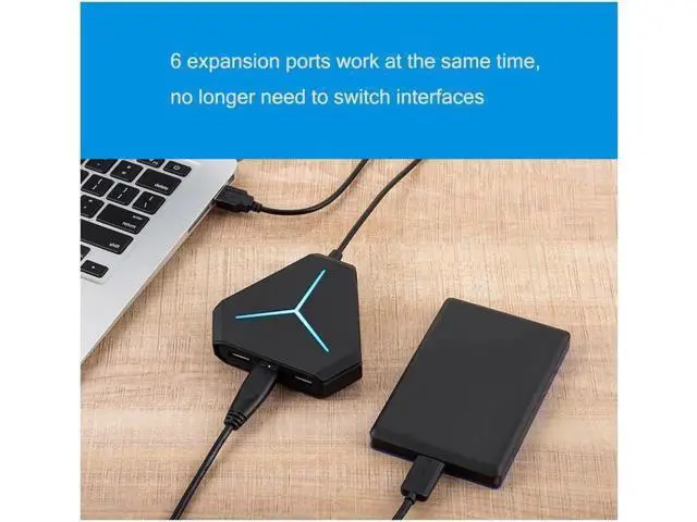 Alt view image 7 of 7 - USB Hub, 6-Port USB 3.0 Hub, with 3ft Cable for Multi-device Desktop Laptop, Notebook PC, Mobile HDD, and More, (6 * USB3.0)