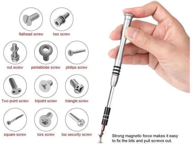 Alt view image 7 of 7 - Precision Screwdriver Set Professional Electronics Repair Tool Kit 60 in 1 Magnetic Screwdriver Bits for PC, With Anti Static Wrist Band