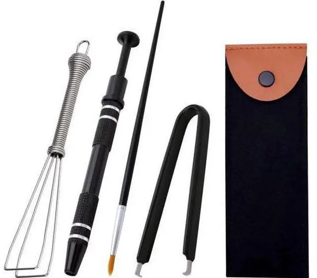 Main image of Mechanical Keyboard Switch Puller Set, Keycap Remover Kit Keyboard Cleaner Tool Including Keycap Puller, Switch Clamp, Stem Holder, Lube Pen-Easy to Pull (Black)