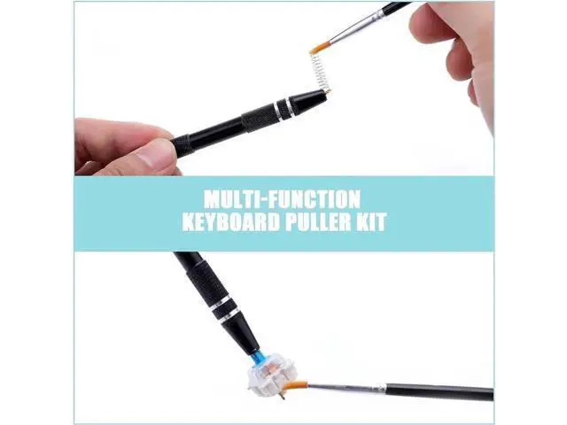 Alt view image 2 of 7 - Mechanical Keyboard Switch Puller Set, Keycap Remover Kit Keyboard Cleaner Tool Including Keycap Puller, Switch Clamp, Stem Holder, Lube Pen-Easy to Pull (Black)