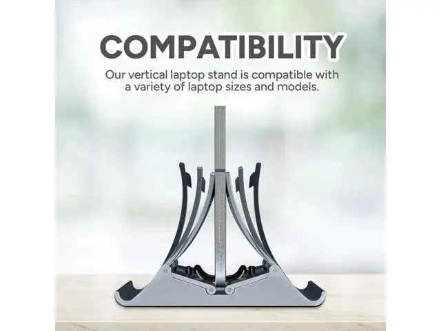 Alt view image 3 of 7 - Vertical Laptop Stand - Automatic Adjustable Multi-Device Organizer With Non-Slip Silicone Pad - Ideal Home & Office Stand for Men & Women - Desk Dock