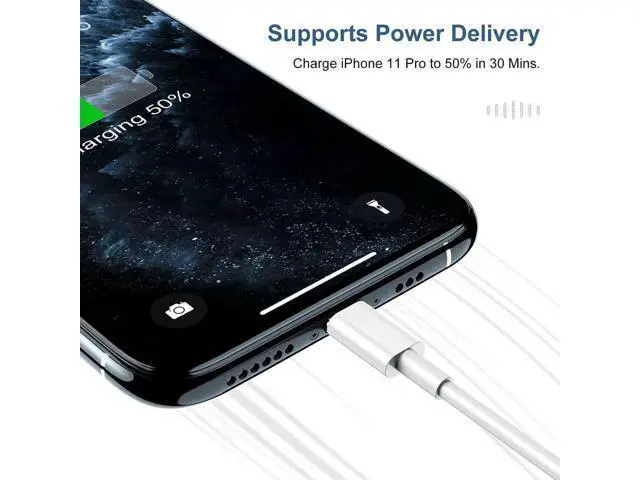 Alt view image 5 of 7 - 6ft iPhone Charger USB C Lightning Cable Usbc to Lighting Fast Charging Cord for iPhone 13 12 Charger Cable 6 ftApple MFi Certified Long Type C Wire for Apple iPhone 13 12 Pro Max 11 X XS XR 8 Plus