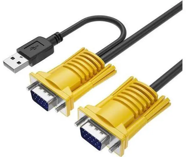 Main image of VGA KVM Cable 5ft, USB VGA 2in1 KVM Cable for VGA KVM Switch (1pack, 1.5m)