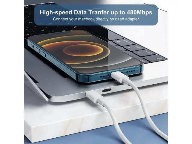 Alt view image 6 of 7 - 6ft iPhone Charger USB C Lightning Cable Usbc to Lighting Fast Charging Cord for iPhone 13 12 Charger Cable 6 ftApple MFi Certified Long Type C Wire for Apple iPhone 13 12 Pro Max 11 X XS XR 8 Plus