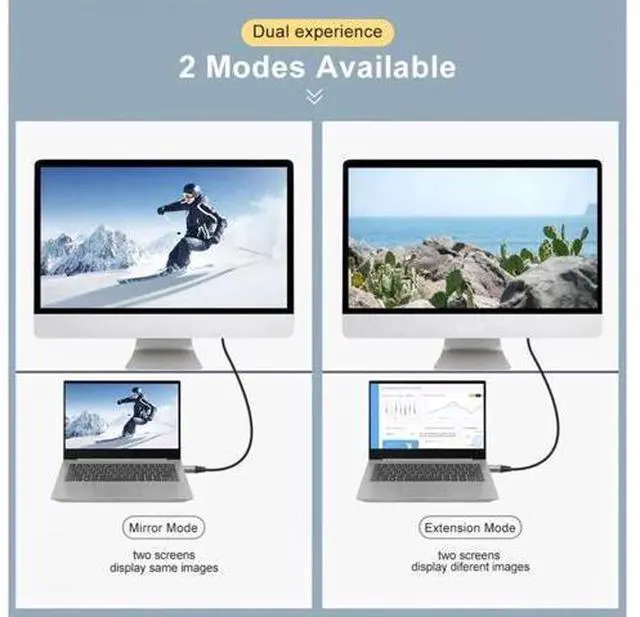 Alt view image 5 of 7 - Mini DisplayPort 1.4 Source to HDMI 2.0 Display 8K 60hz UHD 4K MINI-DP to HDMI Male Monitor Cable 6FT/1.8M