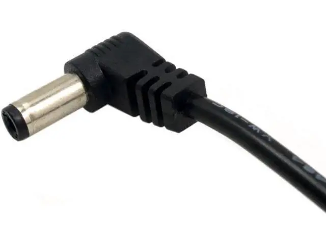 Alt view image 2 of 3 - DC Power Cable DC Power 5.5 x 2.1mm / 2.5mm Male to 5.5 2.1/2.5mm Male Plug Cable Right Angled 90 Degree 60cm Power to DC Cable