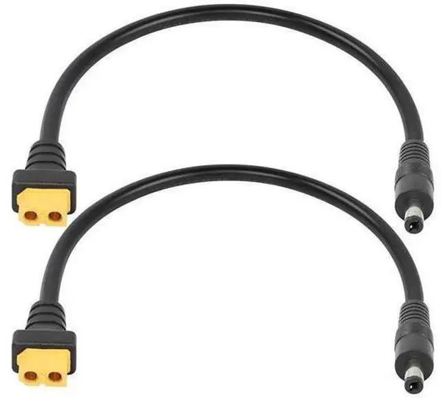 Main image of FOR 2pack Charging Cable XT60 Female Bullet Connector to Male DC 5.5mm X 2.1mm Power Cable for FPV Monitor Power