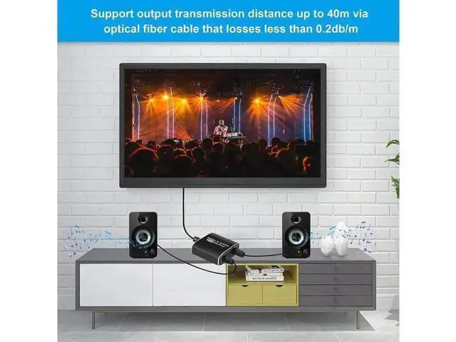 Alt view image 6 of 7 - 3 Port Digital Optical Audio Splitter with Power Cable &Optical Cable Toslink Splitter 1in3 Out Digital SPDIF Toslink Optical Audio Splitter Support 5.1CH Dolby-AC3 DTS PS3 Blue-Ray DVD