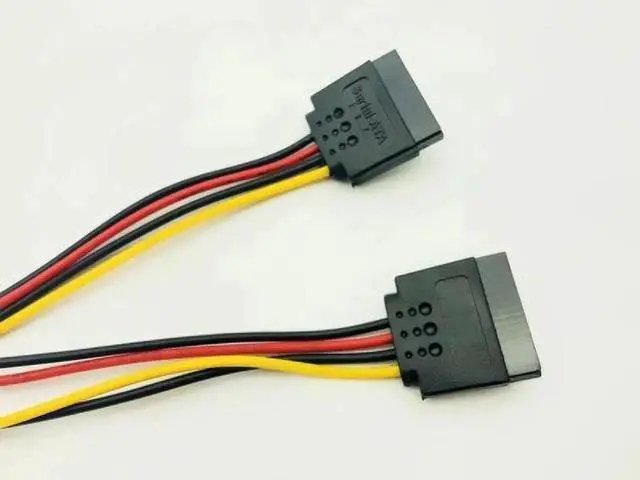 Alt view image 5 of 6 - 5PCS PC Computer Power Cable 15Pin SATA Male to 2 Female 15Pin Serial ATA Power HDD Splitter Connector Cables for BTC ETH Mining