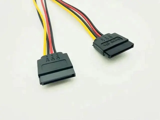 Alt view image 6 of 6 - 5PCS PC Computer Power Cable 15Pin SATA Male to 2 Female 15Pin Serial ATA Power HDD Splitter Connector Cables for BTC ETH Mining