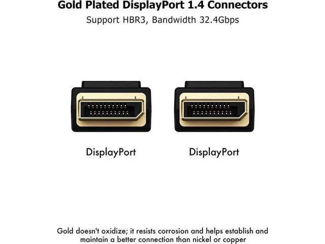 Alt view image 5 of 6 - DisplayPort Cable 1.4 Infinnet 8K DisplayPort 1.4 1.4a Cable 2K 280Hz 240Hz 165Hz 4K 160Hz 144Hz 1080p 390Hz 360Hz Display Port DP 1.4 Cable HBR3 Cord HDR DisplayPort Cable 2m (6 feet)