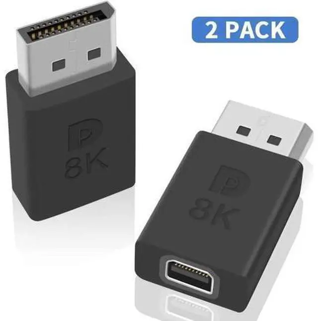Main image of Displayport to Mini Displayport Adapter, Displayport 1.4 Adapter 8K UHD Video - DisplayPort Male to Mini DisplayPort Female Adapter, DP to mDP 1.2 Monitor Extension Adapter, 2Pack
