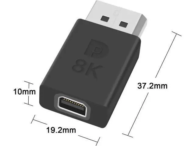 Alt view image 3 of 7 - Displayport to Mini Displayport Adapter, Displayport 1.4 Adapter 8K UHD Video - DisplayPort Male to Mini DisplayPort Female Adapter, DP to mDP 1.2 Monitor Extension Adapter, 2Pack